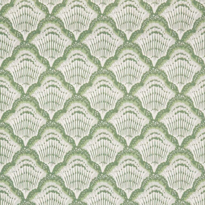 Calico Shell (Wp) # 02 Verde by 1838 Wallcoverings Wallpaper V&A Decorative Papers Ii STRAIGHT PASTE THE WALL UNITED KINGDOM V-5.25" 20.5"X11YD - Fabric Carolina -