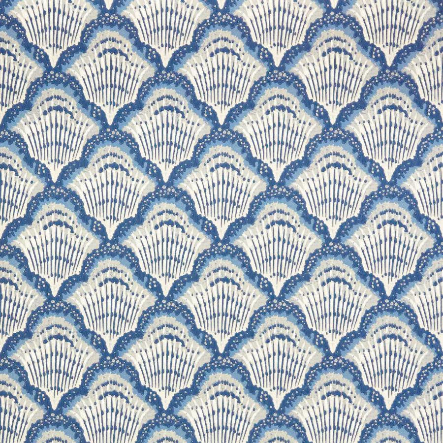 Calico Shell (Wp) # 04 Cobalt by 1838 Wallcoverings Wallpaper V&A Decorative Papers Ii STRAIGHT PASTE THE WALL UNITED KINGDOM V-5.25" 20.5"X11YD - Fabric Carolina -