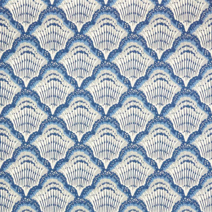 Calico Shell (Wp) # 04 Cobalt by 1838 Wallcoverings Wallpaper V&A Decorative Papers Ii STRAIGHT PASTE THE WALL UNITED KINGDOM V-5.25" 20.5"X11YD - Fabric Carolina -