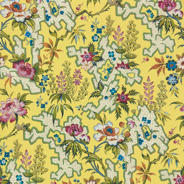 Kilburn'S Maze (Wp) # 01 Yellow by 1838 Wallcoverings Wallpaper V&A Decorative Papers Ii STRAIGHT PASTE THE WALL UNITED KINGDOM V-27.5" 20.5"X11YD - Fabric Carolina -
