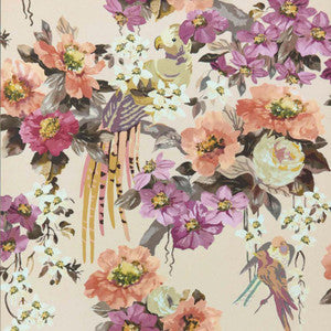 Floral Serenade (Wp) # 01 Apricot by 1838 Wallcoverings Wallpaper