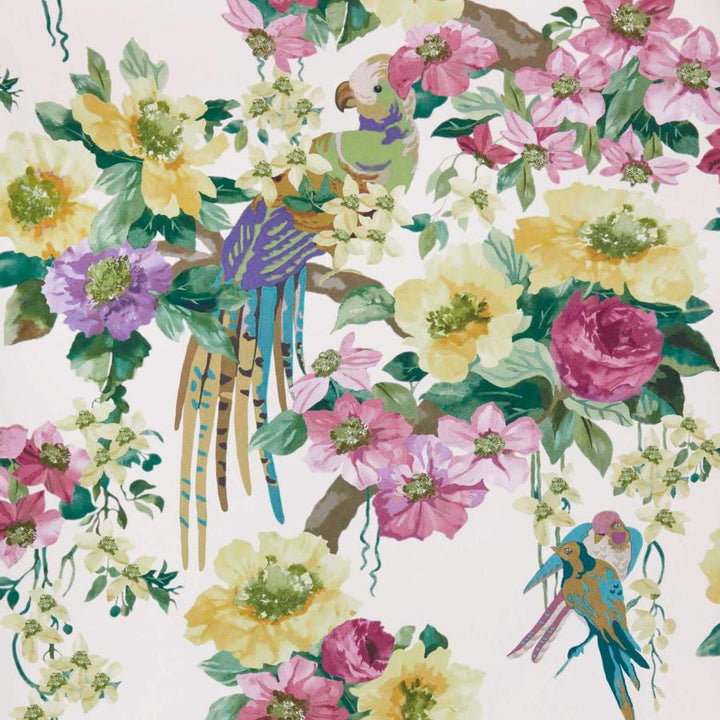 Floral Serenade (Wp) # 03 Summer by 1838 Wallcoverings Wallpaper V&A Decorative Papers Ii HALF DROP PASTE THE WALL UNITED KINGDOM V-21" 20.5"X11YD - Fabric Carolina -