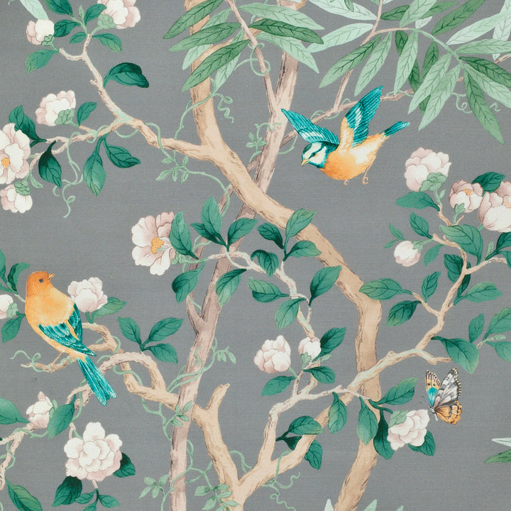 Kimono Vine Pewter 1 by P Kaufmann Fabrics Fabric