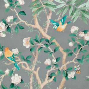 Kimono Vine Pewter 1 by P Kaufmann Fabrics Fabric