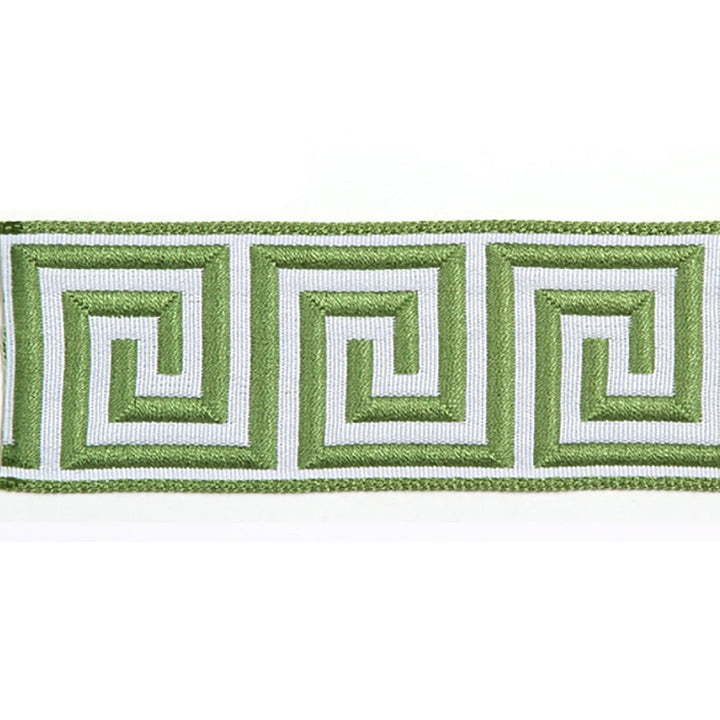 Hellenic Key Jacquard Tape Kiwi by Europatex Designer Fabric Hellenic 62% Fibranne, 38% Rayon 2.00 inches - Swanky Fabrics -