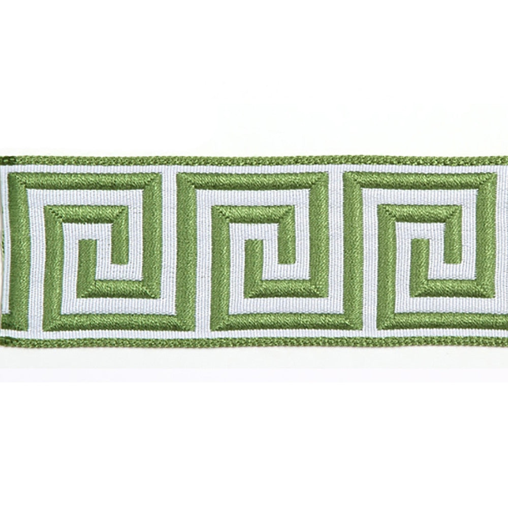 Hellenic Key Jacquard Tape Kiwi by Europatex Fabric Hellenic 62% Fibranne, 38% Rayon 2.00 inches - Fabric Carolina -
