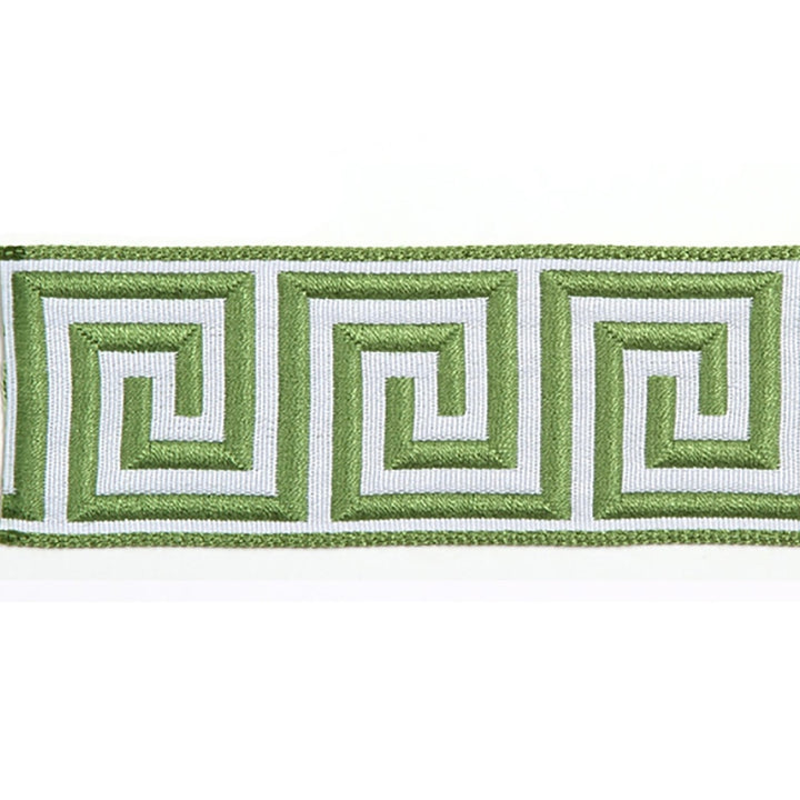 Hellenic Key Jacquard Tape Kiwi by Europatex Fabric Hellenic 62% Fibranne, 38% Rayon 2.00 inches - Fabric Carolina -