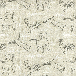 Happy Animals PARCHMENT 250260 by ED Ellen DeGeneres Fabric
