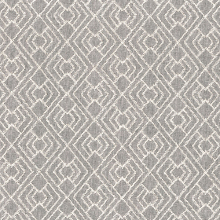 Cordell Emb Fog 250321 by ED Ellen DeGeneres Fabric - Base: 50%Polyester 50%Cotton Emb: 100%Polyester India 51000 Horizontal: 3.25 and Vertical: 3.25 54" Base 52" Emb - Fabric Carolina -