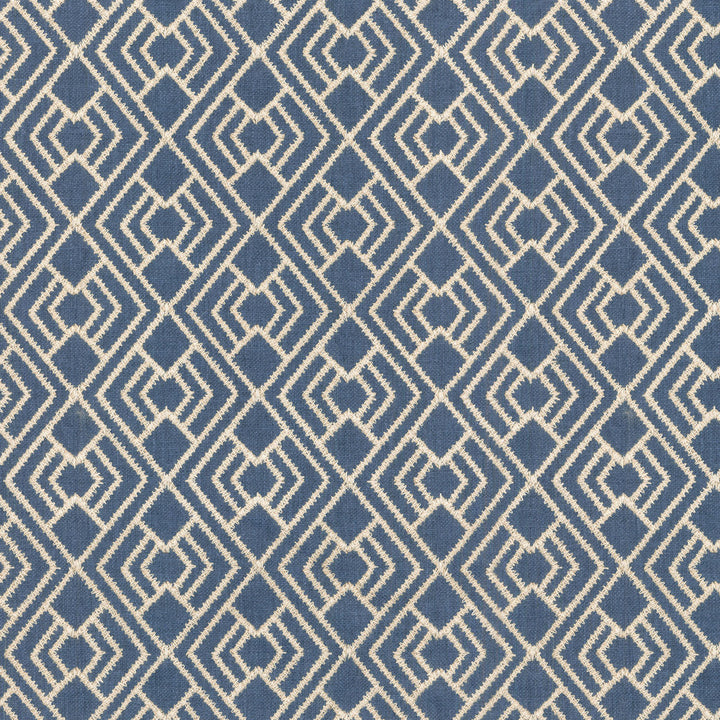 Cordell Emb Indigo 250322 by ED Ellen DeGeneres Fabric - BASE:50%Polyester 50%Cotton EMBROID:100%Polyester INDIA 51000 Horizontal: 3.25 and Vertical: 3.25 54 - Fabric Carolina -