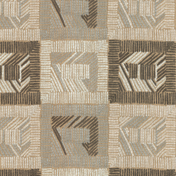 Autry Emb Fog 250331 by ED Ellen DeGeneres Fabric CURATED TRAVELS BASE:50% Polyester 50% Cotton EMBROID:100% Polyester INDIA Wyzenbeek 51,000 Horizontal: 12.75" and Vertical: 12.00" 54" - Fabric Carolina -
