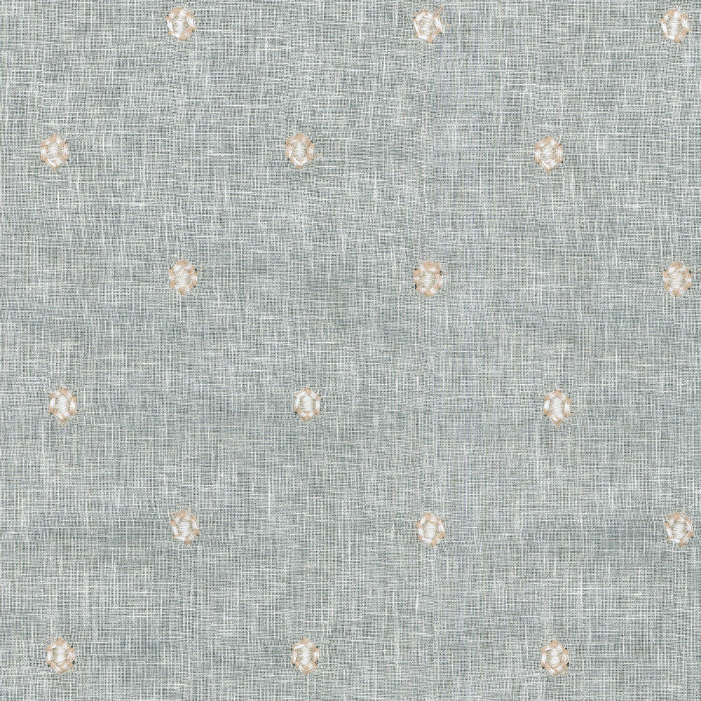 Lania Emb Coconut 250380 by ED Ellen DeGeneres Fabric CURATED TRAVELS BASE:65% Cotton 35% Polyester EMBROID:56% Cotton 44% Metallic INDIA Horizontal: 4.63" and Vertical: 4.50" 55" - Fabric Carolina -