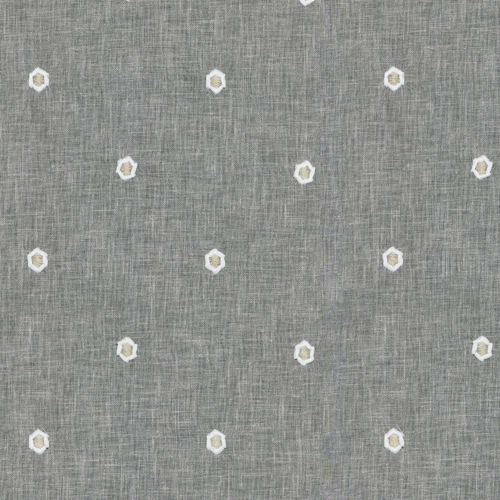 LANIA EMB Fog 250381 by ED Ellen DeGeneres Fabric - 100% Spun Polyester India Horizontal: 4.625 and Vertical: 4.5 55" Base 52"Emb - Fabric Carolina -