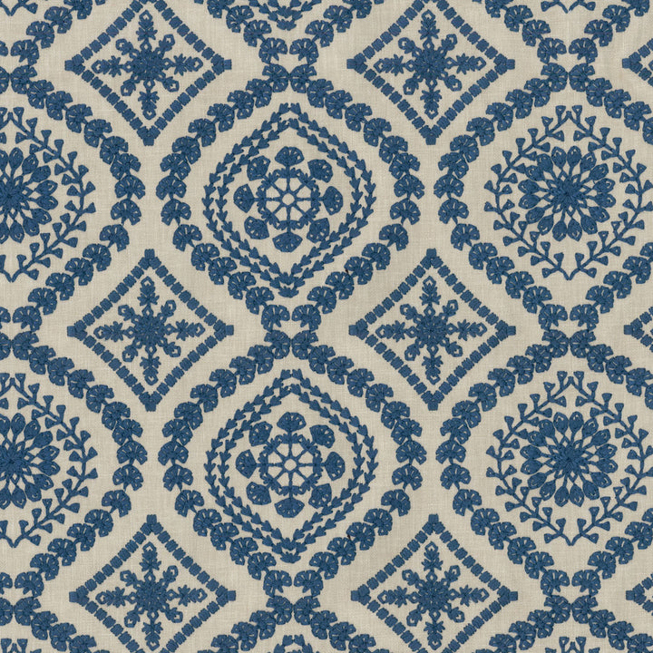 Alaro Embroidery Denim 250630 by ED Ellen DeGeneres Fabric - 50%Polyester 50%Cotton Embroid:100%Rayon India 30000 Horizontal: 6 and Vertical: 13 54 - Fabric Carolina -