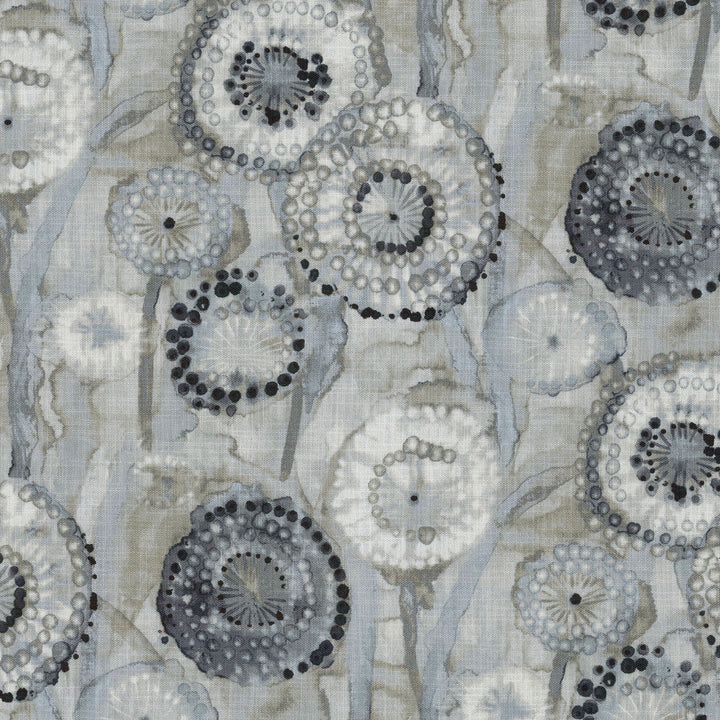 MAJORCA SMOKE 250682 by ED Ellen DeGeneres Designer Fabric - Base: 50% Polyester 50% Cotton Embroid:100% Polyester 42000 Horizontal: 25.25 and Vertical: 13.5 54 - Swanky Fabrics -