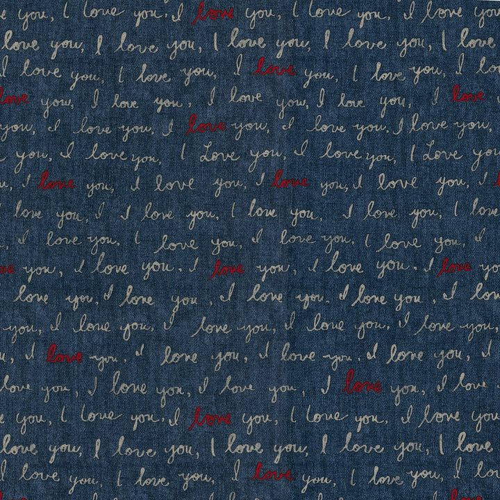 I Love You Denim 250720 by ED Ellen DeGeneres Fabric - 100%Cotton PAKISTAN 51000 Horizontal: 13.5 and Vertical: 12.6 54 - Fabric Carolina -