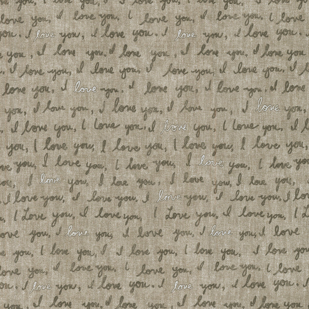 I Love You Natural 250721 by ED Ellen DeGeneres Fabric - 100% Cotton PAKISTAN 51000 Horizontal: 13.5 and Vertical: 12.6 54 - Fabric Carolina -
