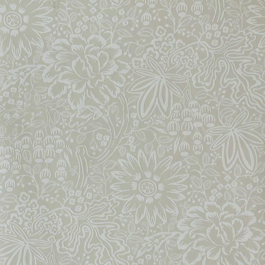 Peony Garden (Wp) # 02 Ivory by 1838 Wallcoverings Wallpaper V&A Decorative Papers Iii STRAIGHT PASTE THE WALL UNITED KINGDOM V-25" 20.5"X11YD - Fabric Carolina -