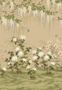 Wisteria Bloom (Wp) # 01 Alabaster by 1838 Wallcoverings Wallpaper