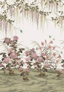 Wisteria Bloom (Wp) # 02 Heather by 1838 Wallcoverings Wallpaper