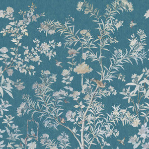 Moor Park (Wp) # 01 Prussian Blue by 1838 Wallcoverings Wallpaper