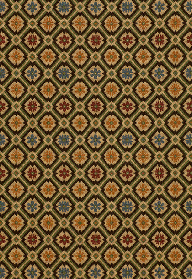 Savonnerie Tapestry Mallard 25301 by Schumacher Fabric - 94% Cotton, 6% Spun Wyzenbeek 30,000 Horizontal: 5.875 and Vertical: 6.25 59 - Fabric Carolina -