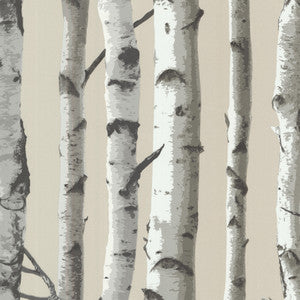 Irvin Grey Birch Tree Wallpaper by Brewster