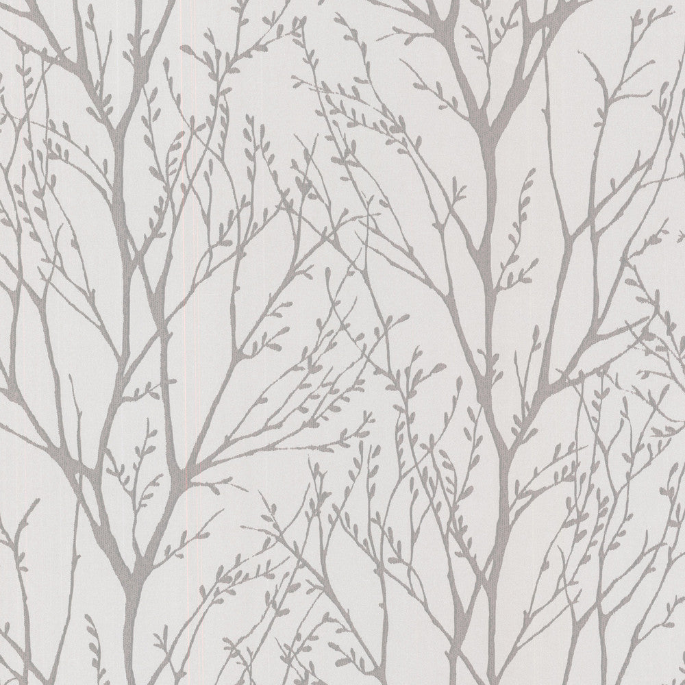 Delamere Pewter Tree Branches Wallpaper by Brewster Bath Bath Bath IV Covers about 56.4 square feet 20.5-in by 33-ft long roll Unpasted 21 - Fabric Carolina -