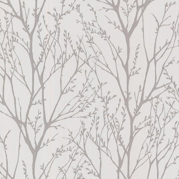 Delamere Pewter Tree Branches Wallpaper by Brewster Bath Bath Bath IV Covers about 56.4 square feet 20.5-in by 33-ft long roll Unpasted 21 - Fabric Carolina -