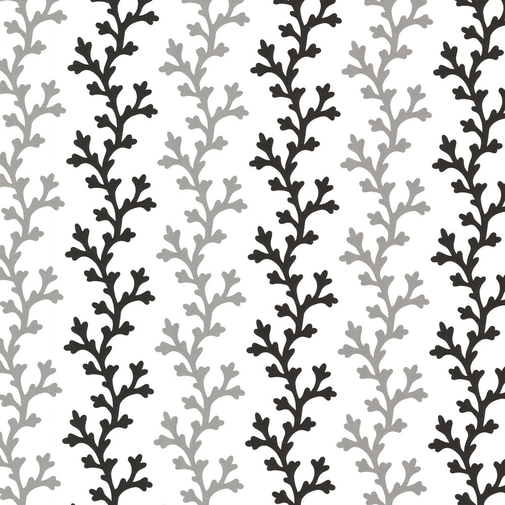Georgina Black Ombre Coral Wallpaper by Brewster Bath Bath Bath IV Covers about 56.4 square feet 20.5-in by 33-ft long roll Prepasted 21 - Fabric Carolina -