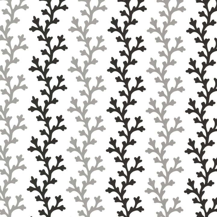Georgina Black Ombre Coral Wallpaper by Brewster Bath Bath Bath IV Covers about 56.4 square feet 20.5-in by 33-ft long roll Prepasted 21 - Fabric Carolina -