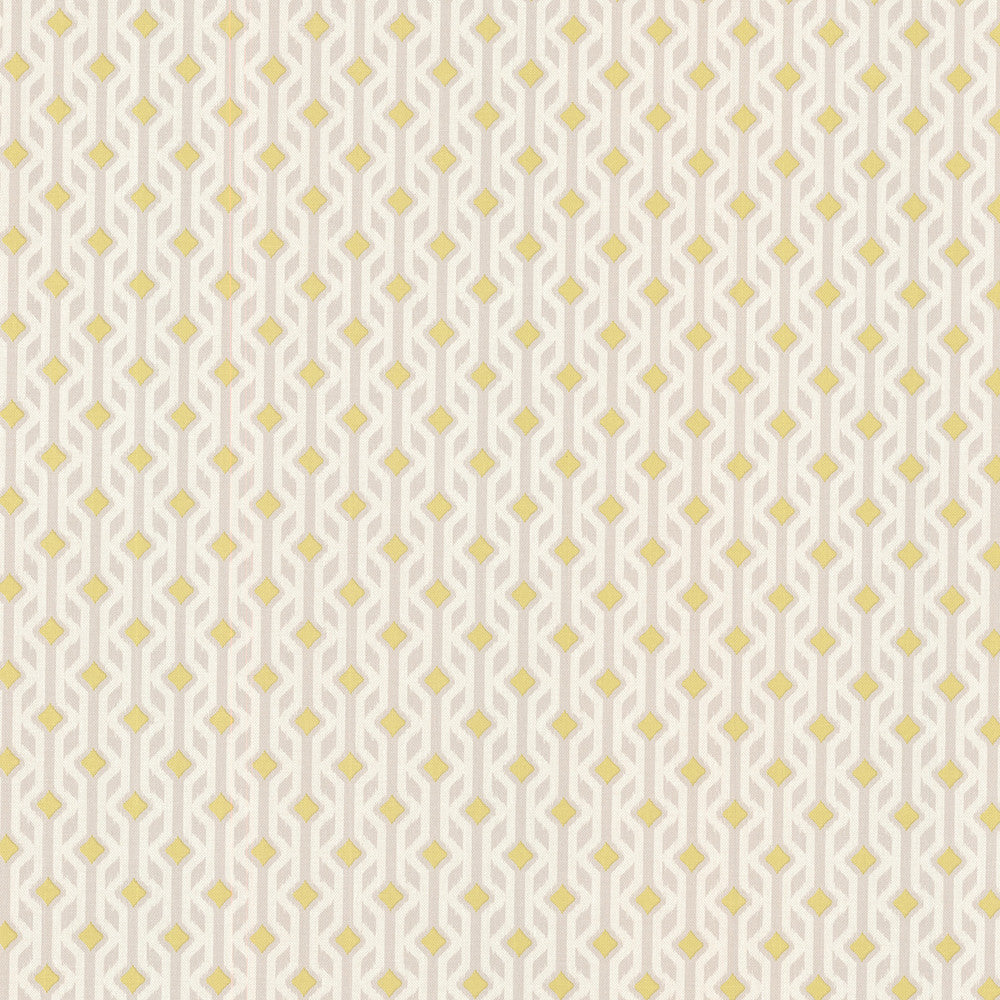 Emmett Yellow Tribal Geometric Wallpaper by Brewster Bath Bath Bath IV Covers about 56.4 square feet 20.5-in by 33-ft long roll Prepasted 21 - Fabric Carolina -