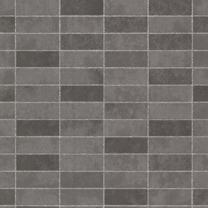 Hunter Slate Rectangle Tile Wallpaper by Brewster