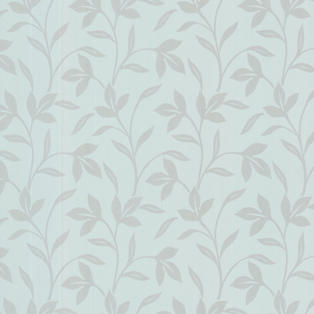 Cynthia Blue Tonal Leaf Trail Wallpaper by Brewster Bath Bath Bath IV Covers about 56.4 square feet 20.5-in by 33-ft long roll Prepasted 12.6 - Fabric Carolina -