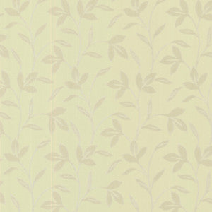 Cynthia Light Green Tonal Leaf Trail Wallpaper by Brewster