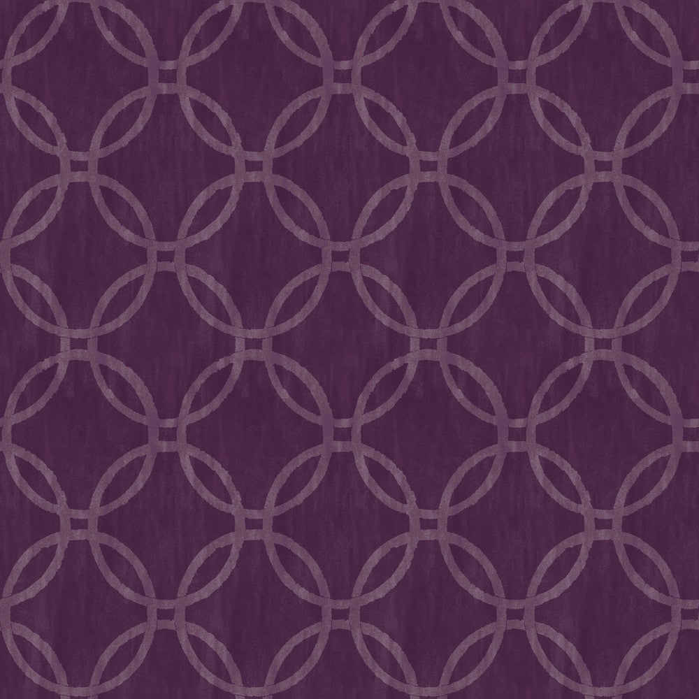 Eaton Purple Geometric Wallpaper by Brewster Bath Bath Bath IV Covers about 56.4 square feet 20.5-in by 33-ft long roll Unpasted 5.2 - Fabric Carolina -