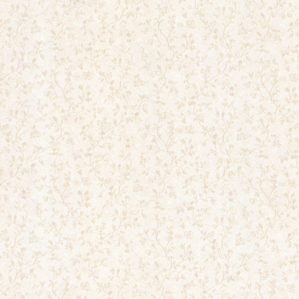Mabelle Beige Trailing Vine Wallpaper by Brewster Bath Bath Bath IV Covers about 56.4 square feet 20.5-in by 33-ft long roll Prepasted 7 - Fabric Carolina -