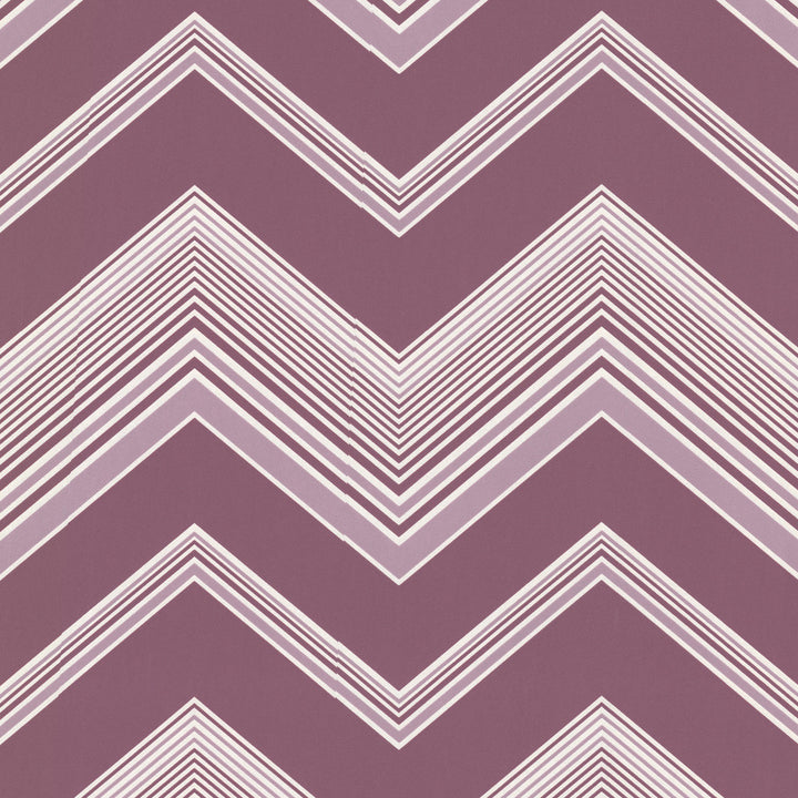 Bearden Purple Zig Zag Wallpaper by Decorline Elements Covers about 56.4 square feet 20.5-in by 33-ft long roll Unpasted 12.6 - Fabric Carolina -