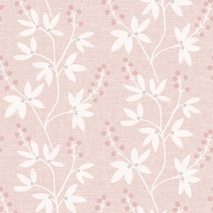 Currant Pink Botanical Trail Wallpaper by Beacon House