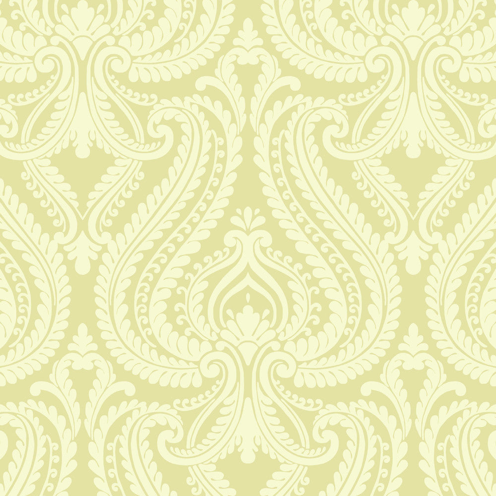 Imperial Green Modern Damask Wallpaper by Beacon House Simple Space 2 Covers about 56.4 square feet 20.5-in by 33-ft long roll Unpasted 25.2 - Fabric Carolina -
