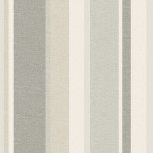 Raya Beige Linen Stripe Wallpaper by Beacon House