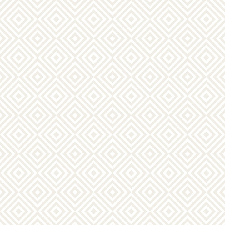Metropolitan Cream Geometric Diamond Wallpaper by Beacon House Simple Space 2 Covers about 56.4 square feet 20.5-in by 33-ft long roll Unpasted 3.5 - Fabric Carolina -