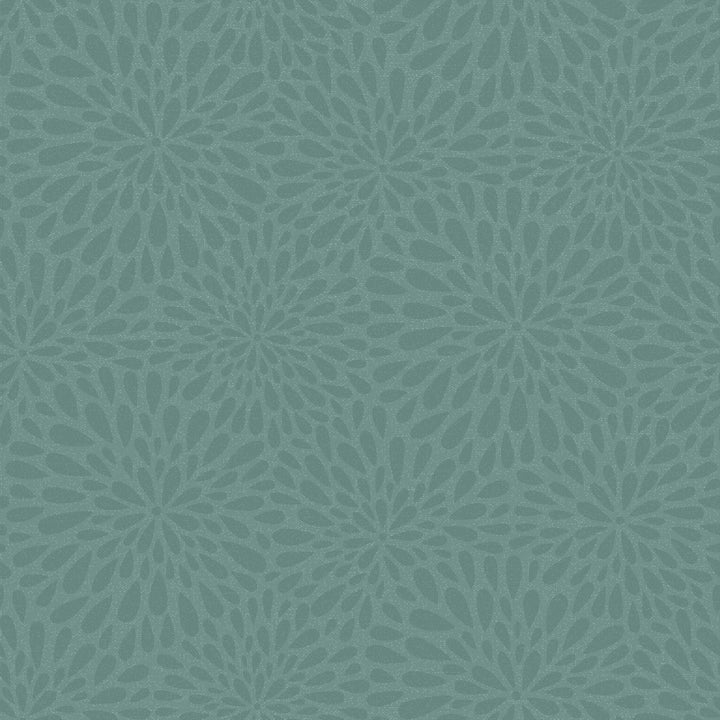 Calendula Teal Modern Floral Wallpaper by Beacon House Simple Space 2 Covers about 56.4 square feet 20.5-in by 33-ft long roll Unpasted 10.4 - Fabric Carolina -