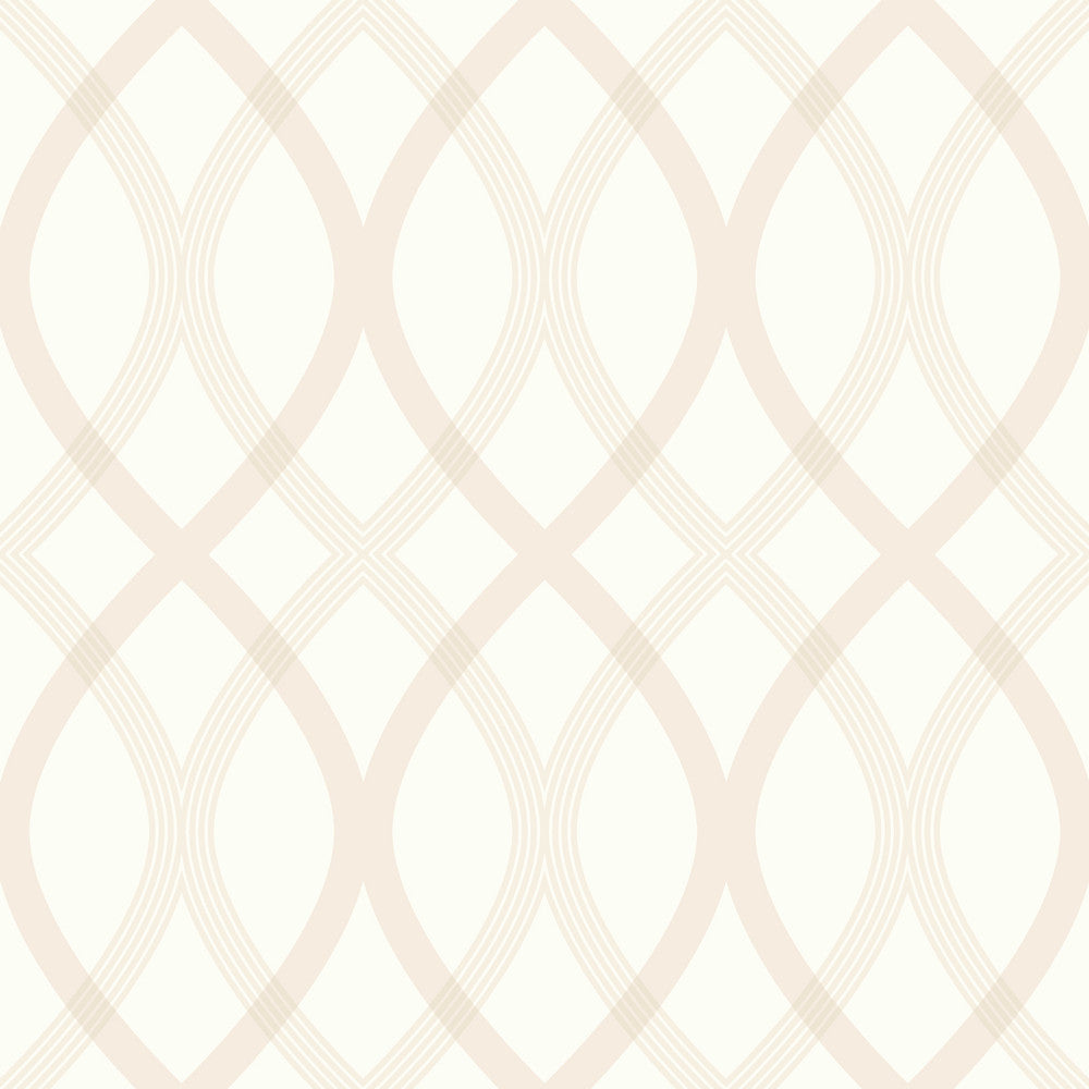 Contour Beige Geometric Lattice Wallpaper by Beacon House Simple Space 2 Covers about 56.4 square feet 20.5-in by 33-ft long roll Unpasted 10.4 - Fabric Carolina -