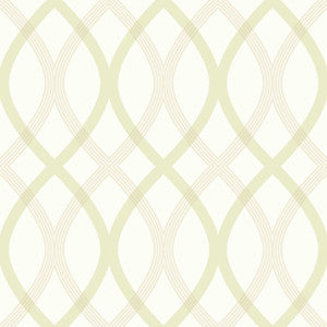 Contour Green Geometric Lattice Wallpaper by Beacon House