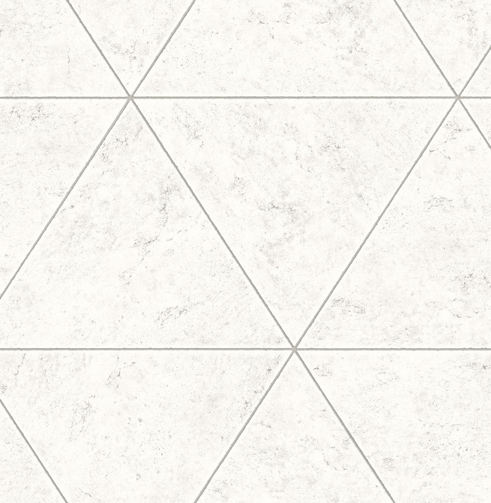 Polished Concrete Silver Geometric Wallpaper by A-Street Prints Restored Covers about 56.4 square feet 20.5-in by 33-ft long roll Unpasted 10.4 - Fabric Carolina -