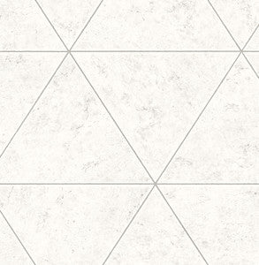 Polished Concrete Silver Geometric Wallpaper by A-Street Prints