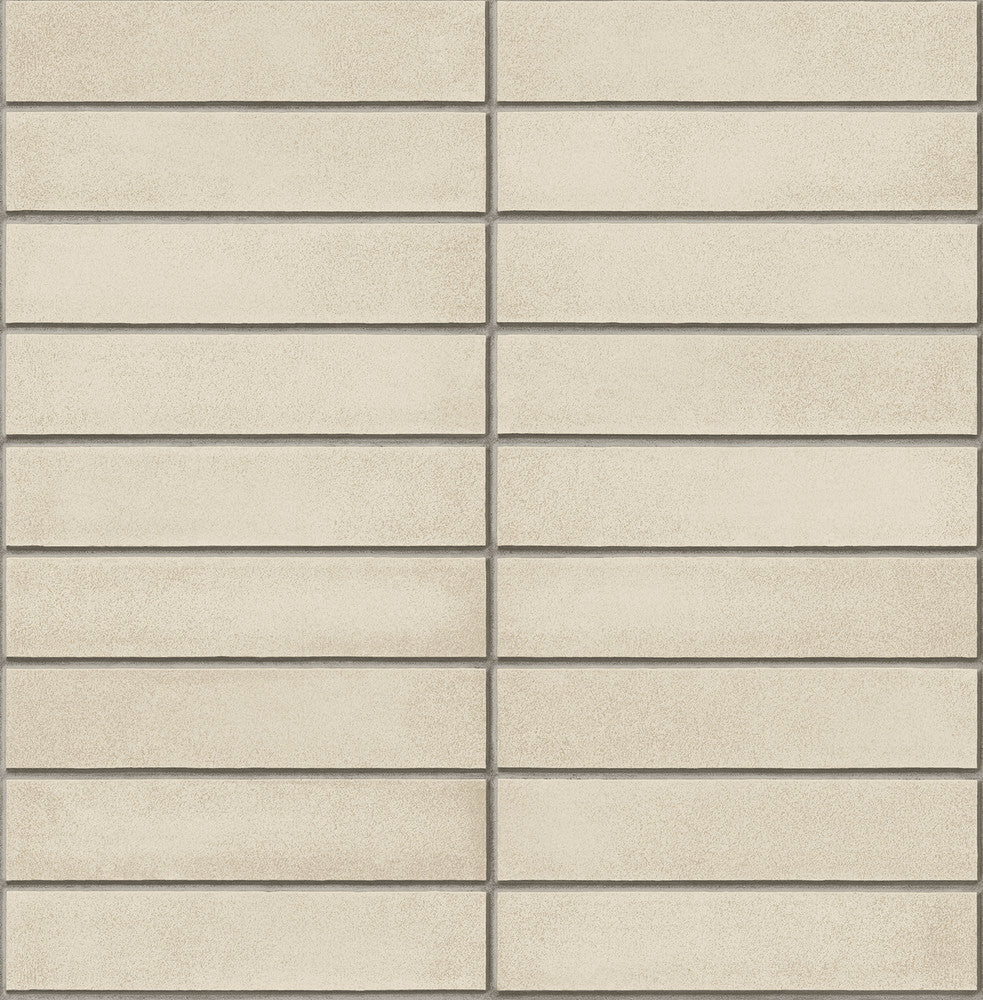 Midcentury Modern Bone Brick Wallpaper by A-Street Prints Restored Covers about 56.4 square feet 20.5-in by 33-ft long roll Unpasted 21 - Fabric Carolina -