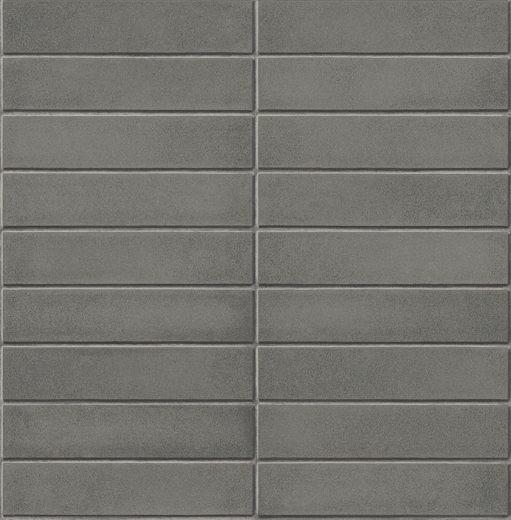 Midcentury Modern Dark Grey Brick Wallpaper by A-Street Prints Restored Covers about 56.4 square feet 20.5-in by 33-ft long roll Unpasted 21 - Fabric Carolina -
