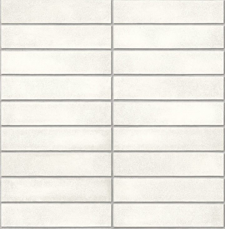 Midcentury Modern White Brick Wallpaper by A-Street Prints Restored Covers about 56.4 square feet 20.5-in by 33-ft long roll Unpasted 21 - Fabric Carolina -